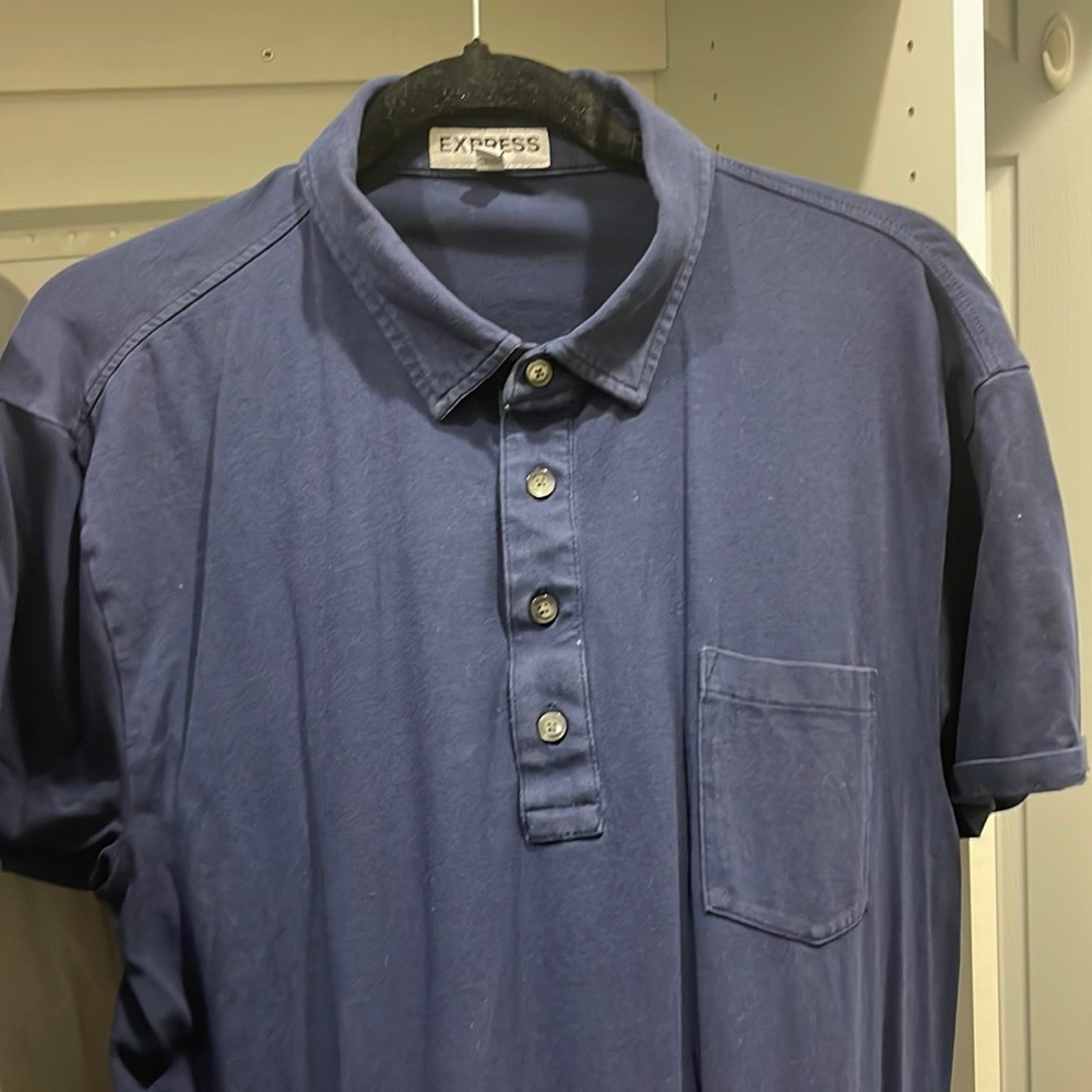 Express button down polo with pocket great condition